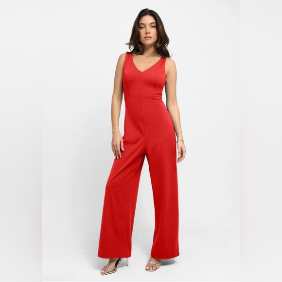 New red popilush shapewear jumpsuit - Picture 1 of 8